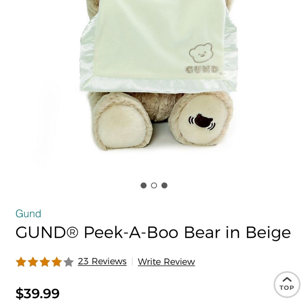 ❌sold❌ Peekaboo Teddy Bear in beige
